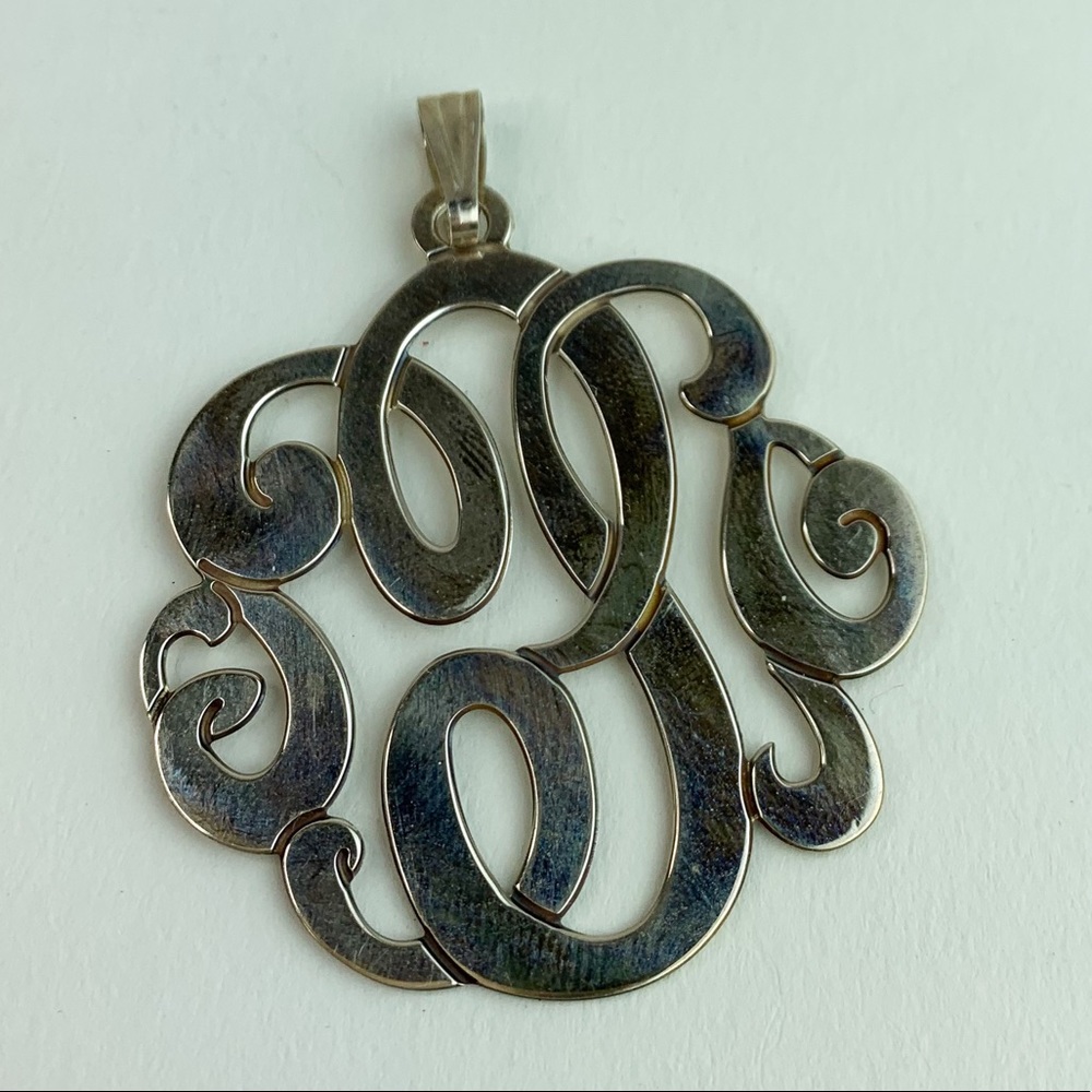 Jane Basch Sterling Monogram Pendent Initial